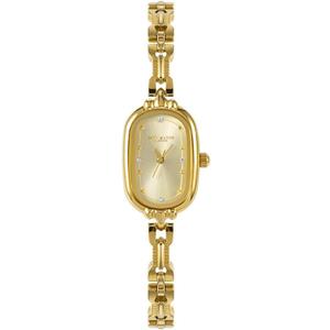 CARLIEN Women Vintage Petite Bracelet Gold Dainty Watch Small Oval Analog Quartz Watch Luxury Waterproof Ladies Diamonds Wristwatch
