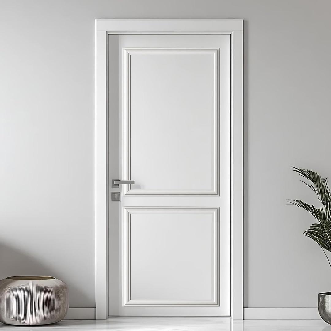Peel and Stick Door Moulding Kit, Self-Adhesive Pre-Assembled Door Panel Trim for Wall Mirror Window Frame Decor (Top 22"x36" Bottom 22" x 24")