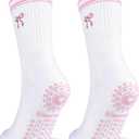 Women's Cute Pilates Socks - Non - Slip Ballet Style, Ideal for Yoga & Fitness (White)