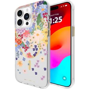 Rifle Paper Co. iPhone 15 Pro Max Case [Compatible with MagSafe] [12ft Drop Protection] Cute iPhone Case 6.7" with Floral Pattern, Anti-Scratch Tech, Shockproof Material, Slim Fit - Margaux