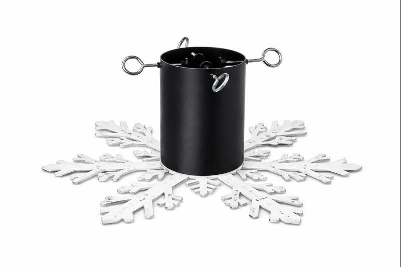 Real Christmas Tree Stand Base - Live Trees Small Christmas Tree Holder up to 6.5ft Trees for Real Xmas Trees, Snowflake