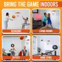 The Official Silent Basketball Hoop Indoor  Durable Plastic, Large Wall-Mounted Basketball Hoop with No-Noise Design + Adhesive & Screw Installation  for Use with Silent Basketball Only