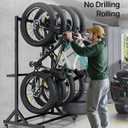 monTEK Rolling 4-Bike Rack Garage, Up to 4.5" Tire Width