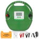 Electric Fence Charger for Livestock  15-Joule Electric Fence Energizer Adjustable 8/10/12kV Output, Weatherproof Fence Charger, Covers 25 Miles/600 Acres