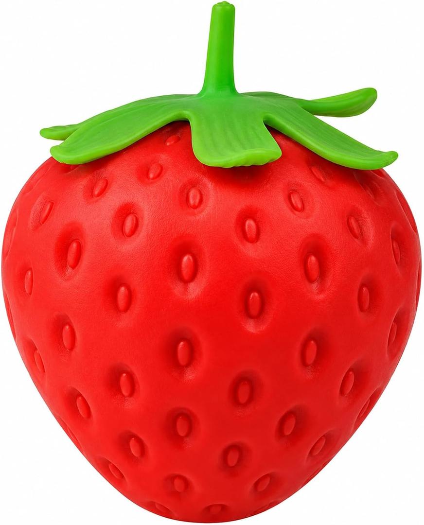 Strawberry Squishy, Realistic Strawberry Ball Jumbo Squeeze Toy, Super Soft Squishies Strawberry,