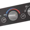 Caenagrion HVAC AC Heater Control Panel Replacement for C1500 C2500 C3500 K1500 K2500 K3500 Pickup Silverado Suburban 1996-2000, Push Button Switch, Rotary Actuator, Manual Operation, Black