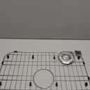 iPEGTOP Sink Bottom Grid 23" x 13", Stainless Steel Sink Protector Rear Drain with Corner Radius 2", Sink Grate Rack for Bottom of Kitchen Sink Single Bowl with Hole Cover, One Piece