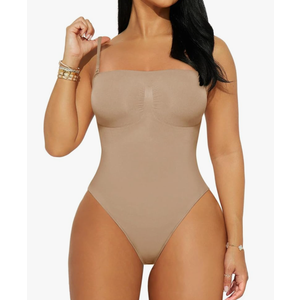 REORIA Shapewear Bodysuits for Women Tummy Control Seamless Body Shaper Sculpting Snatched Waist Butt Lifting Thigh Slimmer, Size L