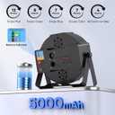 HOLDLAMP Rechargeable Par Lights 36W RGB Battery Powered, Wireless LED Par Lights DJ Uplights Sound Activated& Remote Control for Wedding Events Club Party Church Stage Lighting, 4 Pack