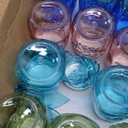 Amzcku Mini Colored Mason Jars 5 oz with Metal Lids - Glass jar for Jam, Honey, Candle, Canning, Wedding Favors, Shower Favors, Food Storage, Jelly, DIY Spice Jars, 24 Pack