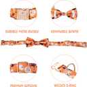 Halloween Dog Collar, Medium Dog Collar with Bow, Pumpkin Style for Girl Boy,Soft Adjustable Design for Small Medium DogsOrangeM