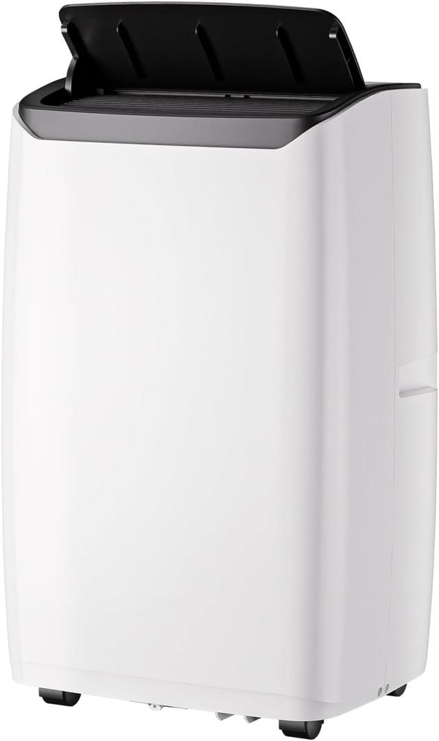 14,000 BTU Portable Air Conditioner  4-in-1 Portable AC Unit with Cooling, Dehumidifier, Fan & Sleep Mode for Rooms Up to 750 Sq.Ft, Remote Control, LED Display, 24H Timer, White+Black-3032
