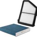 Cabin & Engine Air Filter Fit for Civic 2016-2025 (2.0L), HR-V 2023-2025 (2.0L) Activated Carbon Cabin Filter Replacement CF11182 CA12051 Car Accessories