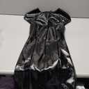 Armani Exchange Women's Sleeve Faux Leather Short Mini Dress (0, Black)