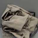 Extra Wide Taupe Linen Curtain 96 Inches Long 70 Inch Wide for Living Dining Room Pinch Pleated Drapes for Patio Sliding Glass Door Hooks Rings Sheer Privacy Curtain 72x96 1 Panel Burlywood Birch