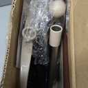 kelamayi Upgrade Broom and Dustpan Set, Self-Cleaning with Dustpan Teeth, Ideal for Dog Cat Pets Home Use, Super Long Handle Upright Stand Up Broom and Dustpan Set (Brown)