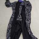 YOLIPULI Women One Piece Long Sleeve Rash Guard UV Protection Surfing Swimsuit Swimwear Bathing Suit, XL, Black Round Flower