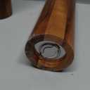 Acacia Wood Salt and Pepper Grinder Set with Base - Adjustable Ceramic Rotor Manual Pepper Mill and Salt Shaker - Refillable Wooden Spice Grinders for Kitchen Cooking, Farmhouse Decor & Gifts