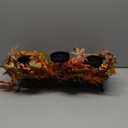 Thanksgiving Centerpiece Fall Table Decorations, Artificial Gourd, Pumpkins, Pine Cones, Maple Leaves and Berries Harvest Table Candle Holder for Dinning Table, Fireplace Mantel (Candle Not Included)