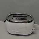 MELLERHOME Retro Toaster 2 Slice, 7 Browning Levels, 3 Functions (Reheat, Defrost, Cancel), Removable Crumb Tray, Under Base Cord Storage, White Toaster Kitchen Appliances