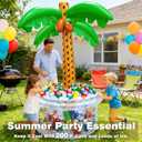 72" Inflatable Palm Tree Cooler, 200+ Drinks Super Large Capacity, Pool Party Decoration, Luau Party Decor, Beach Hawaiian Birthday Party Supplies Tropical Themed Summer Outdoor Drink Cooler