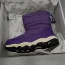 DREAM PAIRS Boys Girls Snow Boots Lightweight Slip Resistant Mid Calf Winter Shoes Purple,  Size: 11 Little Kid)