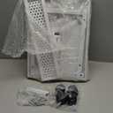 PC Stand Computer Tower Stand 2-Tier Metal CPU Holder with Locking Caster Wheels Suitable for Most PC (S,White)