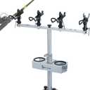 Spider Fishing Rod Holders for Boat, Aluminum Crappie Fishing Pole Mount, Adjustable Height & Angle, Boat Rod Rack for Spider Rigging
