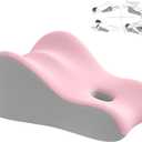 Ergonomic Natural Latex Pillow for Adults & Pregnancy | Multi-Position Support Cushion for Sleeping, Lounging, Reading & Couples | Removable Washable Cover (Dusty Pink)