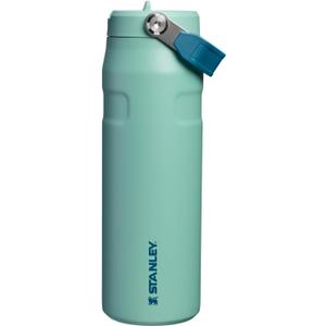 Stanley IceFlow Flip Straw 2.0 Water Bottle 24 OZ | Built-In Straw with Larger Opening | Lightweight & Leak-Resistant | Insulated Stainless Steel | BPA-Free | Spring Green