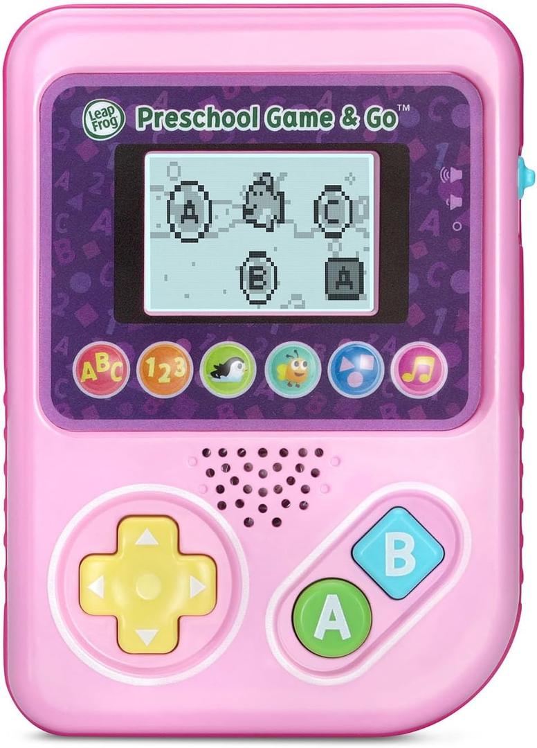 LeapFrog Preschool Game and Go Handheld Video Game Toy, Pink