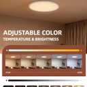 2 Pack 12 Inch Smart Ceiling Light Fixture, RGB LED Flush Mount Ceiling Light with Night Light, 24W 2400LM Ultra-Slim Ceiling Light with Remote, 16 Million DIY Colors, Works with Alexa/Google Home