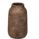 Briful Tall Rustic Ceramic Vase 11  Vintage Distressed Pottery Flower Vase with Antique White-Wash Finish  Farmhouse Table Decor & Shelf Accent (Not Waterproof)