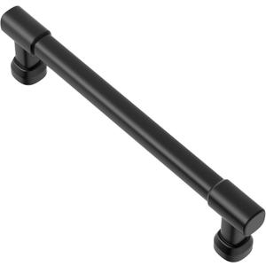 Alzassbg Cabinet Pulls, Matte Black, 5 Inch Hole Centers, Zinc Alloy Square Handles for Kitchen Cabinets and Drawers, 10 Pack, AL0005MB