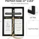 A Cord of Three Strands Wedding Sign, 17 x 23 Inch Braid Knot Rope Wood Frame Wall Decor for Wedding Unity Ceremony, Christian Marriage, Anniversary, Home Decor