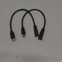 Short DC 3.5mm x 1.35mm to USB C Power Cord 6inch, DC 35135 Female to USB Type C Male Plug 5V Power Charging Cable Extension Cord, for LED Desk Lamp, Small Fan Etc Other USB Type C Equipment (2Pcs)