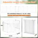 199" Extra Wide Baby Gate, Play Yard Child Safety Gate, Dog Gates with Auto-Close Door, Double Locking System for The House Doorways, Fireplace, Kitchen, 8-Panels, 30" Tall