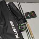 PLUSINNO Fly Fishing Rod and Reel Combo, 4 Piece Lightweight Ultra-Portable Graphite Fly Rod5 Wt -9' Fly Rod, 5/6 Reel Complete Starter Package with Carrier Bag