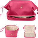 Womens Gifts Ideas, Makeup Bag for Women, Bridesmaid Engagement Gift for Her Travel Toiletry Bag Make Up Bag Pouch for Purse Bridal Shower Gifts for Teenage Girl-Wedding Bridesmaids Gift J