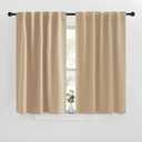 NICETOWN Window Treatment Curtains Room Darkening Drapes - (Biscotti Beige Color) 42 Width X 40 Drop Each Panel, 2 Panels Set, Curtains and Draperies for Kitchen