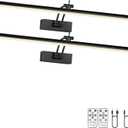 2 Pack 24 inch Picture Light Battery Operated for Wall, Wireless Display Art Lighting for Painting with Remote, Dimmable 6400mAh Picture Frame Lights for Gallery, Black
