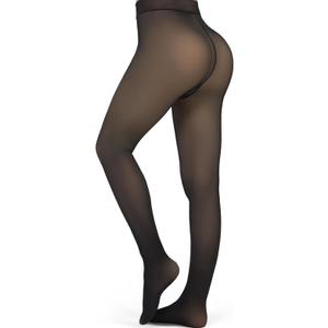 Fleece Lined Tights Women Sheer Warm Pantyhose Leggings Fake Translucent Thermal Winter Thick Tights for Dresses
Size XL