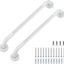 Grab Bars for Shower, 2 Pack 20-Inch Anti Slip Shower Handles for Elderly, Safety Shower Grab Bar, Stainless Steel Handicap Grab Bars for Bathroom (White 1" Diameter)