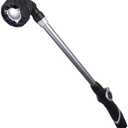 H2O WORKS Heavy Duty Watering Wand, 22-Inch Long Metal Garden Hose Wand with Adjustable Rotating Head, Hose Nozzle Sprayer with Thumb Control, Perfect for Hanging Baskets,Shrubs and Plants
