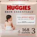 Huggies Size 3 Diapers, Skin Essentials Baby Diapers, Size 3 (16-28 lbs), 168 Count (3 Packs of 56) 