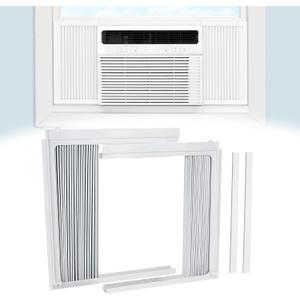 Air Jade Window Air Conditioner Side Panels, AC Side Panels with Frame for Most 5,000 Btu Window Units, Room Air Conditioner Accordion Filler Curtain Replacement Kit