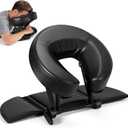 Face Down Tabletop Massage Kit, Adjustable Massage Headrest Face Cradle with Hand Rest Pad Universal Table Face Pillow for Office Desk & Spa Table Bed, Portable Ergonomic - Black
