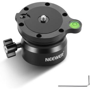 NEEWER Tripod Leveling Base (⌀50mm) Camera Leveler, Bubble Level Aluminum Adjusting Plate with 1/ 4" 3/ 8" Mounting Screw Tripod Head Compatible with Canon Nikon Sony DSLR Camera Camcorder, GM11
