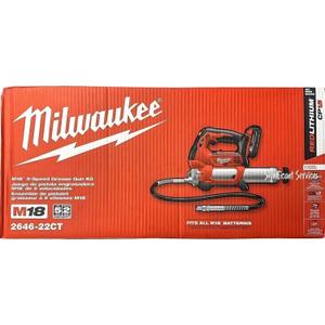 Milwaukee 2646-22CT M18 2-Spd Grease Gun Kit W/2 Cmpt Bat