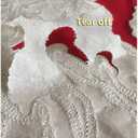 WOMHOPE Pack of 4 Christmas Pillow Covers Embroidery Sleigh Snowflakes Winter Decorative Square Cushion Covers Shells 18 X 18 Inches for Bed,Sofa,Couch (B (Set of 4) Griege)